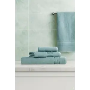 3 Parça Ekonomik Banyo Havlu Seti, %100 Pamuklu, Basic, Mint