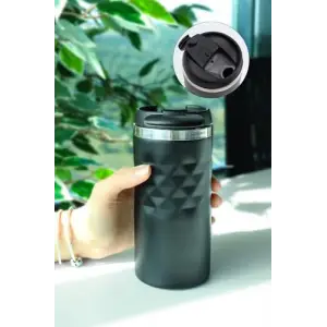 300 ML Siyah Kristal Çelik Termos