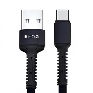 3A USB-A to Type-C Örgülü Data ve Hızlı Şarj Kablosu Siyah