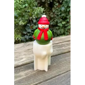 3D Christmas Kardan Adam Silikon Mum Kalıbı