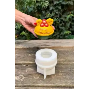 3D Christmas Top Silikon Mum Kalıbı