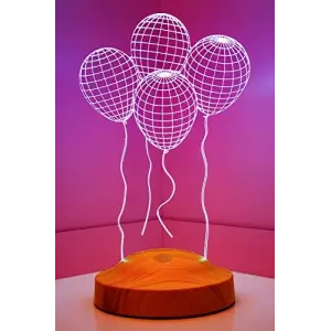 3D Uçan Balon Hediyesi 3 Boyutlu LED Lamba