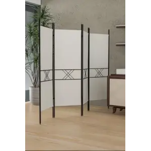4 Kanatlı Beyaz Paravan 1444B