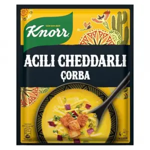 4 kişilik acılı cheddar çorbası, 74g