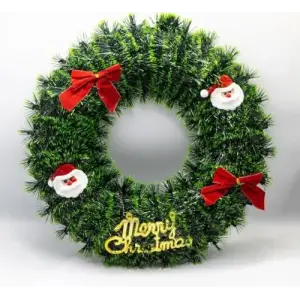 40 cm Yeşil Noel Çelengi, Ön Kapı ve Yılbaşı Dekoru