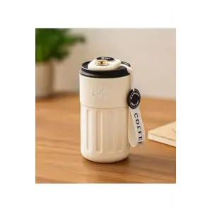 400 ml Coffee Dereceli Beyaz Termos