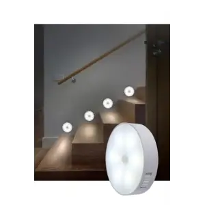 4’lü Hareket Sensörlü Şarjlı Led Lamba – Beyaz Işık | USB Type-C, Mıknatıslı