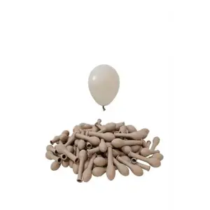 5 İnç Kum Bej Mini Balon 10 Adet