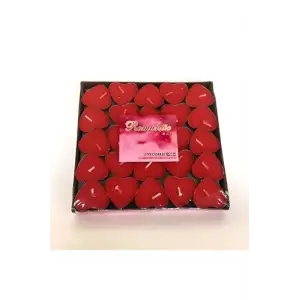 50li Kalp Kırmızı Tealight Mum