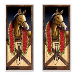 53386 kapı süslemesi, 2 parçalı, 76,2 x 15,2 cm, çok renkli