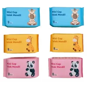 6 Adet Mini Islak Mendil – Cep Boy Hijyen Mendili