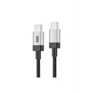 60W PD 3.0 Limpio Type-C to Type-C Hızlı Şarj ve Data Kablosu 1m Siyah