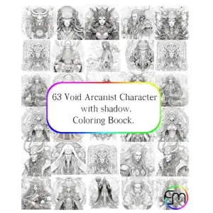 63 Void Arcanist Karakteri, Gölge Temalı Boyama Kitabı, İspanyolca Baskı