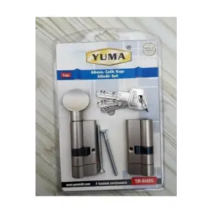 68 mm Çelik Kapı Kilidi Silindir Barel 2li Seti