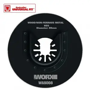 WA5008 Çok Amaçlı Raspalama Makinesi için 80mm 360˚ Metal, Ahşap, Fiberglas, PVC Universal Kesme Bıçağı
