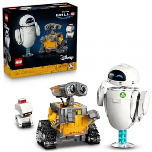 LEGO ǀ Disney ve Pixar WALL-E ve EVE 43279 | Film Sever Yetişkinler için Dekoratif ve Koleksiyonluk Animasyon Film Karakterleri Model Yapım Seti, Hediye Fikri (811 Parça)