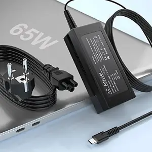 65W USB C Tipi Dizüstü Şarj Cihazı, Mac Book Pro/Lenovo ThinkPad/Samsung/ASUS/Dell/Chromebook/Yoga/ACE/Huawei ve diğer tüm USB Tip C Cihazları için Evrensel Adaptör Güç Kaynağı（45W için de geçerlidir）
