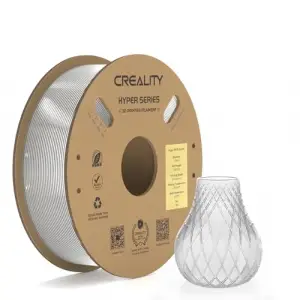 Resmi Hyper PETG Filament 1.75mm, Yüksek Hızlı PETG 30-600mm/s 3D Yazıcı Filament PETG, Boyutsal Doğruluk ± 0.03 mm, Çoğu 3D Yazıcıya Uyar, 1KG (2.2lbs) Makara Şeffaf