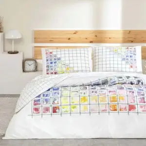 Charmian Renkli Klişe Pamuk Nevresim Takımı, Pembe, Tek Kişilik