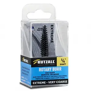 Aşırı Konik Döner Çapak; 1⁄4 Şaft, Çok Kaba, Bosch, DeWalt, Milwaukee, Makita için Ağaç İşleme Eklentisi. Aşındırıcı Tungsten Karbür, 1⁄4 (6.3 mm) Dia. X 1-1⁄2 (38.1 mm) Uzunluk, TX-14C