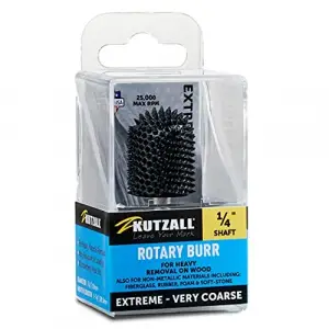 Aşırı Top Burun Döner Çapak 1⁄4 Şaft; Çok Kaba, Bosch, DeWalt, Milwaukee, Makita için Ağaç İşleme Eklentisi. Aşındırıcı Tungsten Karbür 3⁄4(19 mm) Dia. X 1-1⁄8(28.5 mm) Uzunluk, Bnx-34C