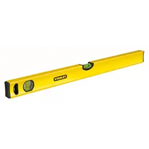 Klasik su terazisi (uzunluk, 100 cm, hassasiyet ± 0,5 mm/m) STHT1-43105, sarı, yatay/dikey su terazisi, şok emici
