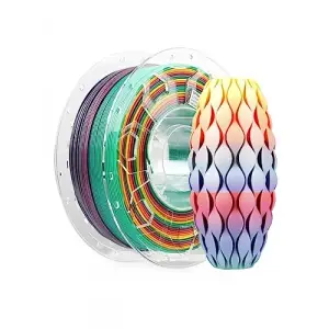 Pla Filament 1,75 mm, 3D Yazıcı Filamenti, 1,0 kg (2,2 lbs) Makara, Çözgü Arttırılmış Tokluk Yok, Boyutsal Doğruluk ± 0,03 mm Baskı Filamenti, 3D Yazıcılar için (Yağmur Yayı)