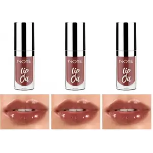 Lip Oil, Cosmetics, 60 Mocha Kiss Nemlendirici ve Parlatıcı Dudak Bakım Yağı, Kahverengi (3 paketi)