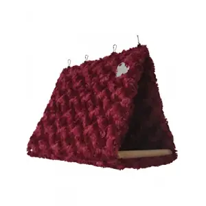 Akat Cosy Fluffy Büyük Boy Bordo Papağan - Kemirgen Hamağı (büyük boyutlu papağanlar.) (Büyük boy:23x 20 x 30 cmdir. (± 1 cm))