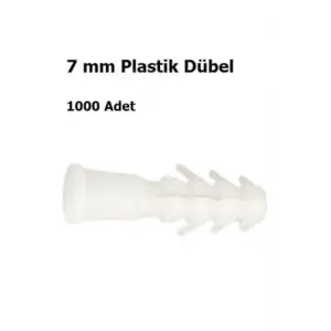 7 mm Plastik Dübel, 1000 Adet