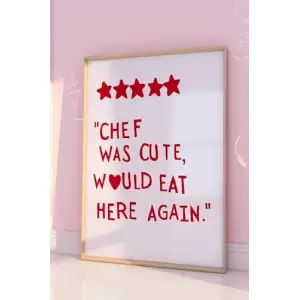 A3 Chef Was Cute Mutfak Posteri, A3.Chef