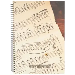 A4 80 Yp.Sert Kapak Spiralli Müzik Defteri