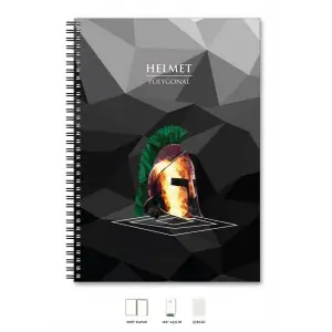 A5 Defter Çizgili 200 syf Kask Polygonal