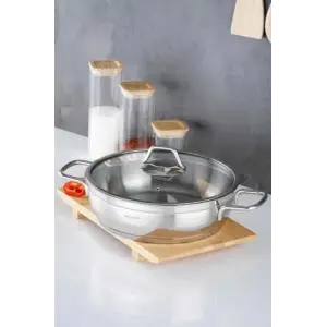 Acar Karat 28 cm Basık Kısa Çelik Tencere