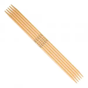 Addi Çift Uçlu İğneler, Bambu, 15 cm, 6 mm