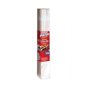 Ağaç Bambu Çöp Şiş, 25 Cm–100lü, 113-P