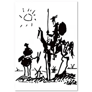 Ahşap Tablo Don Kişot Pablo Picasso