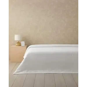 Almina Pamuklu Çift Kişilik Pike Beyaz