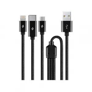 AlumiCable Trio Şarj Kablosu 1mt. Type-C, Lightning, Micro USB