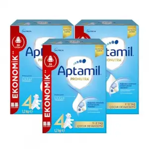 Aptamil 4 Prebiyotikli Çocuk Devam Sütü 1200 x 3 Adet 3600 Gr