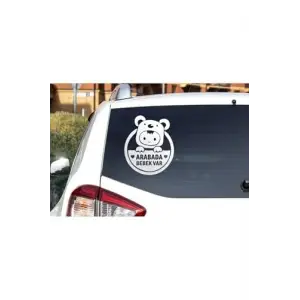 Arabada Bebek Var Araba Cam Stickerı 24X28 Cm