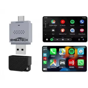 Araç İçi Kablosuz Android Auto ve CarPlay Adaptörü (Emt-004)