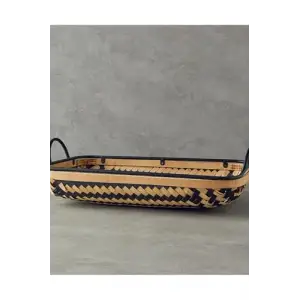 Bambu Dekoratif Tepsi, Natural-Siyah