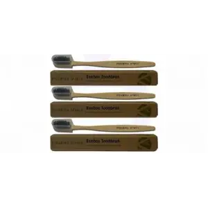 Bambu Diş Fırçası, Yumuşak Kıllar, %100 Biyobozunur Doğal Sap, 3lü Paket