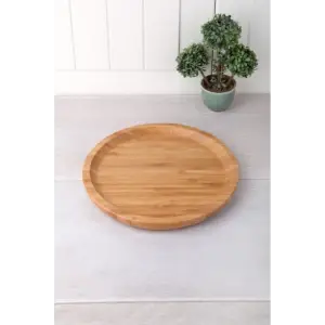 Bambu Lüx Yuvarlak Servis ve Sunum Tabağı 20 * 20 cm