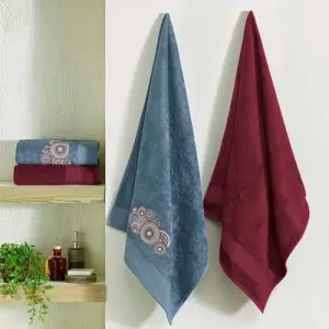 Bambu South Hamam Seti Bordo 4lü Set