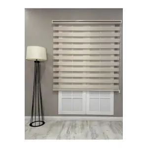 Bambu Zebra Stor Güneşlik Perde, Bej, 130 x 260