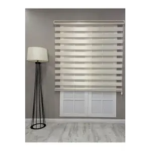 Bambu Zebra Stor Güneşlik Perde, Krem, 100 x 200