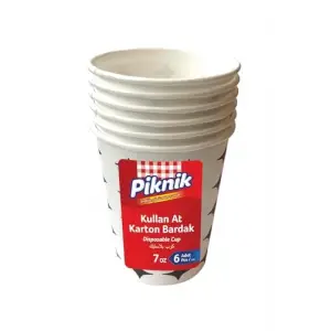 Bardak, Kullan At Karton 7 Oz 6lı 1483