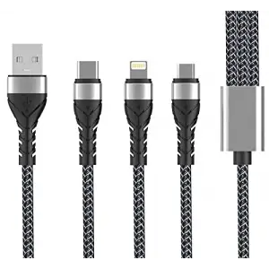 Bax 3 in 1 Usb Kablo 1.2M Siyah
